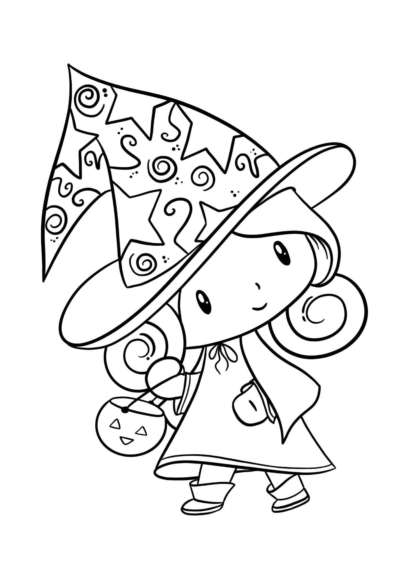 Captivating witch coloring pages for kids and adults