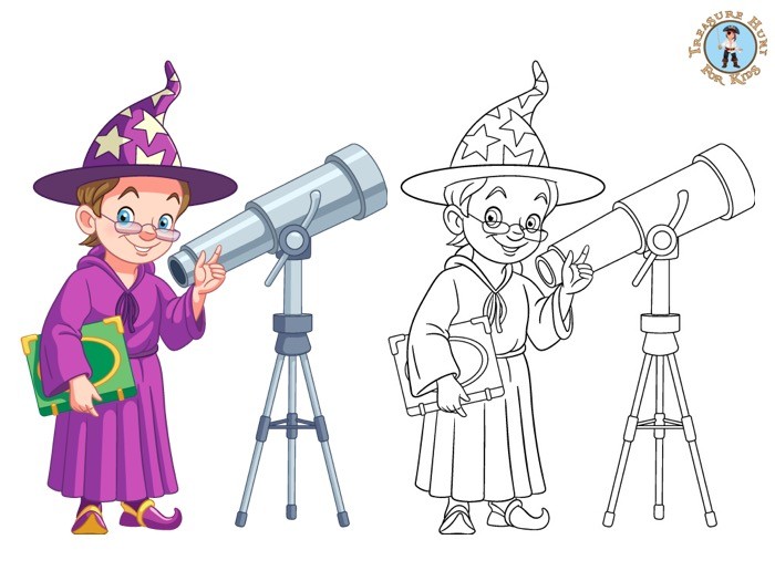 Witch coloring page