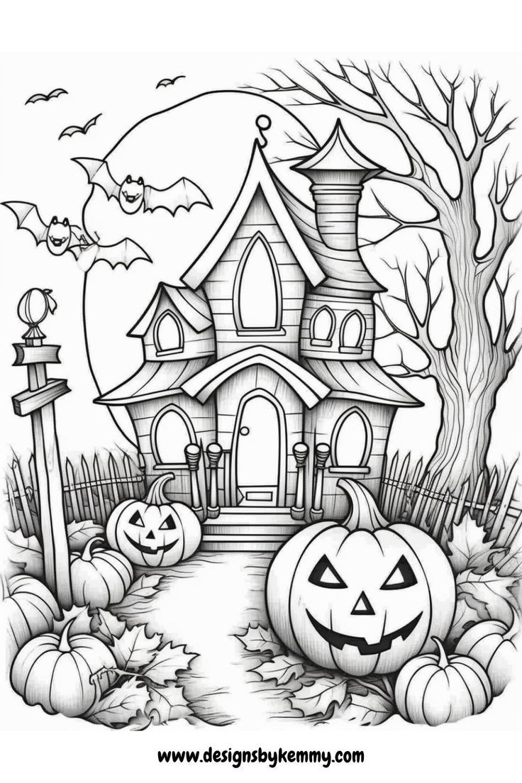 Halloween house coloring pages halloween coloring pages designs by kemmy halloween coloring pages halloween coloring witch coloring pages