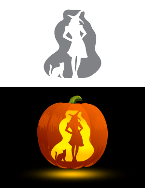 Free printable witch pumpkin stencils