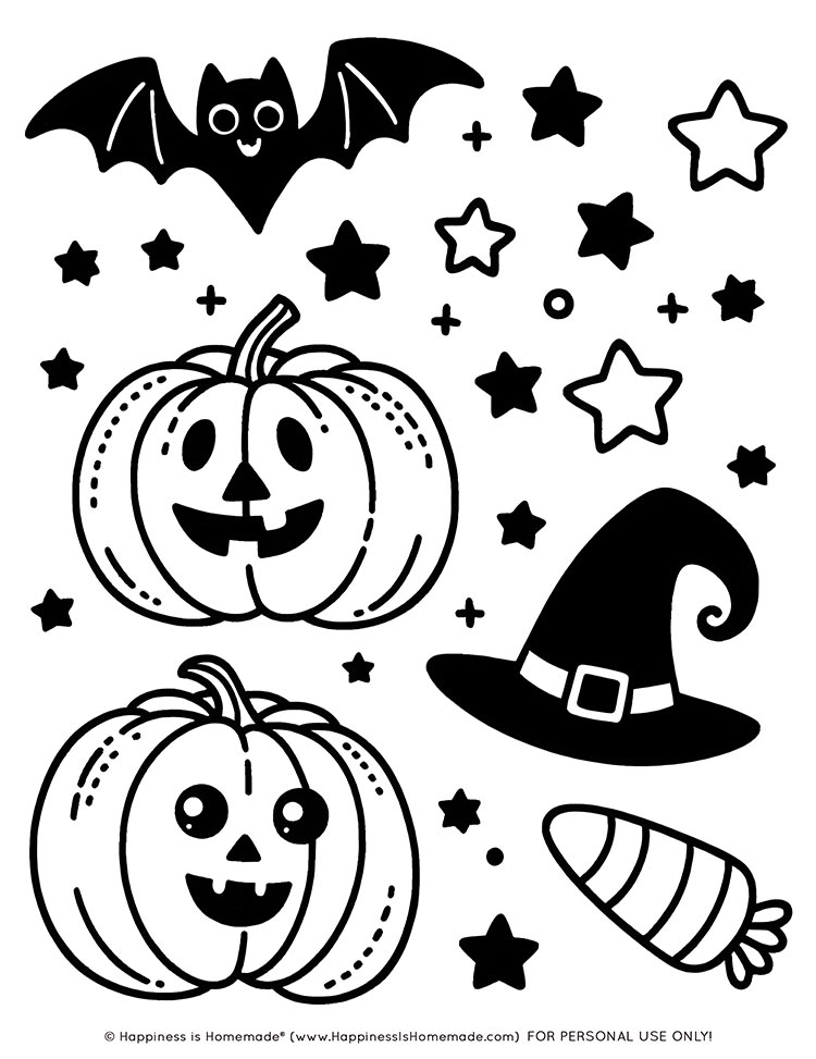 Free halloween coloring pages for adults kids