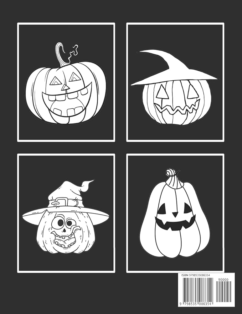 The big pumkin halloween coloring book simple pumpkin designs for ages