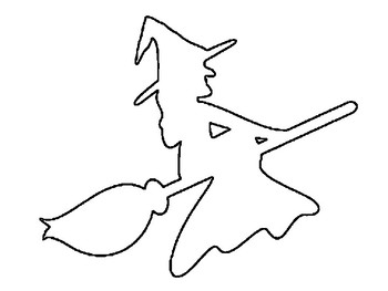 Witch template witch outline halloween witch coloring page witch on a broomstick