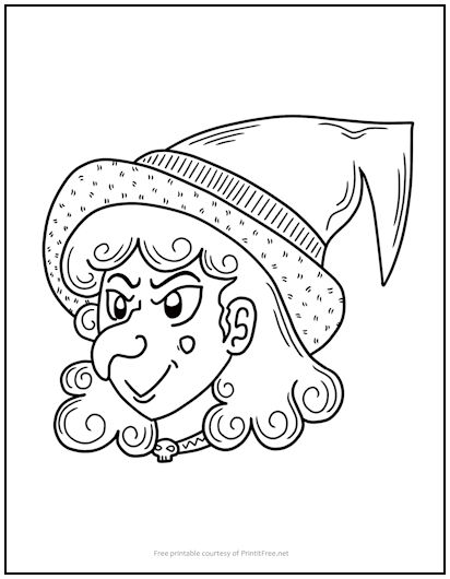 Halloween witch coloring page print it free