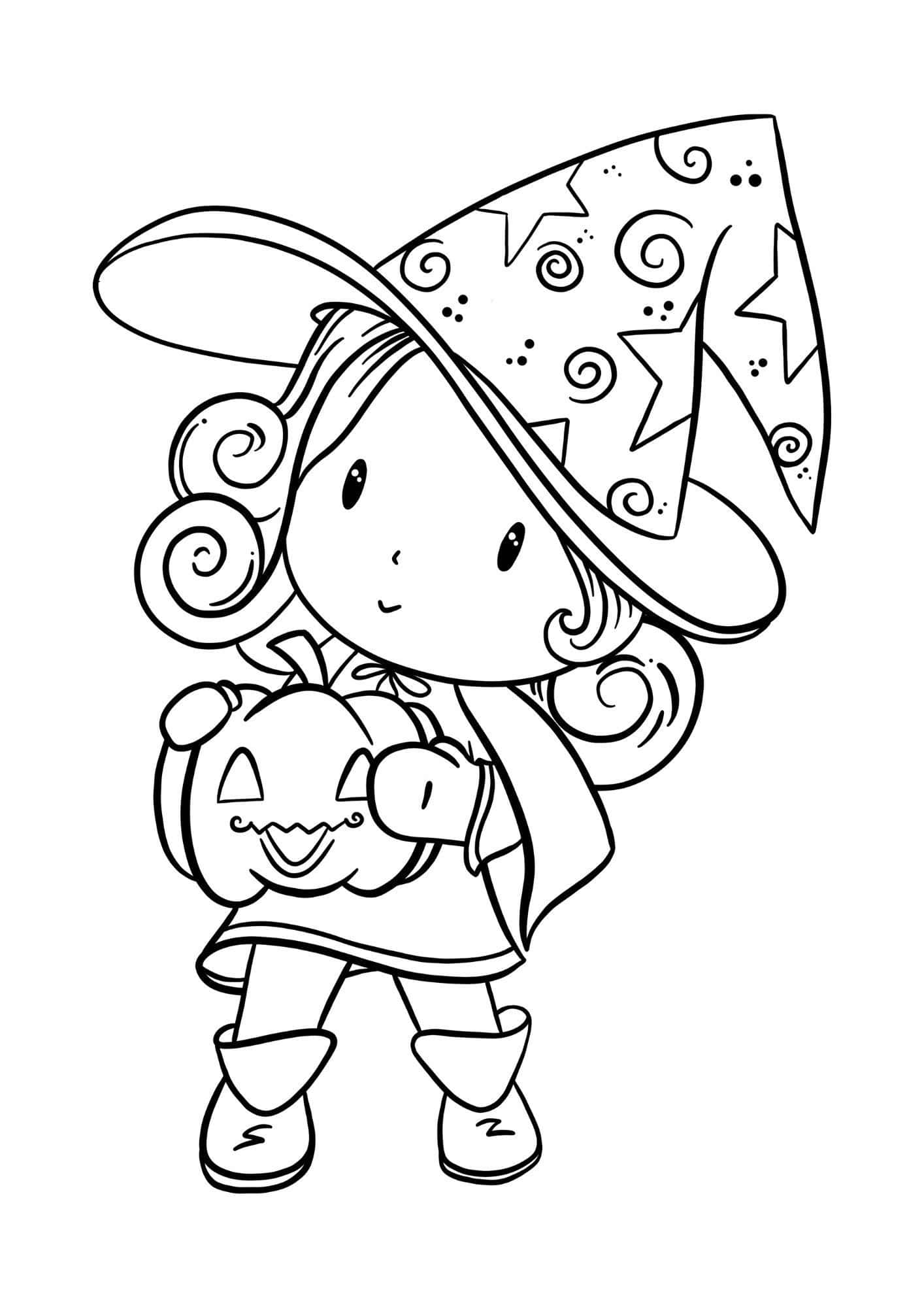 Captivating witch coloring pages for kids and adults