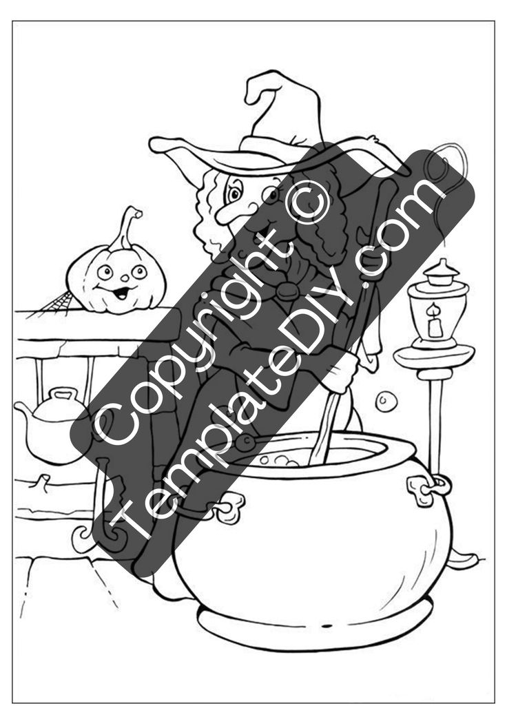 Witch halloween coloring pages printable template in pdf word in halloween coloring pages printable halloween coloring halloween coloring pages