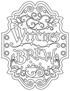 Witches brew apothecary label urban threads