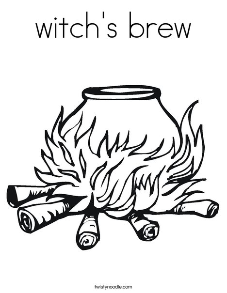 Witchs brew coloring page