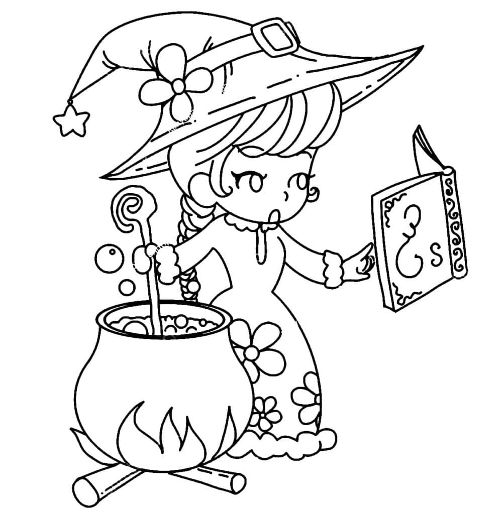 Witch coloring pages