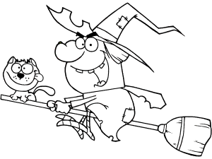 Witch coloring pages