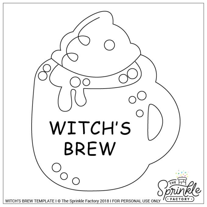 Witchs brew halloween cookies