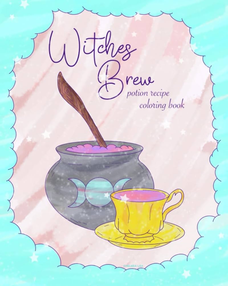 Witches brew recipe coloring book by lea chelsea