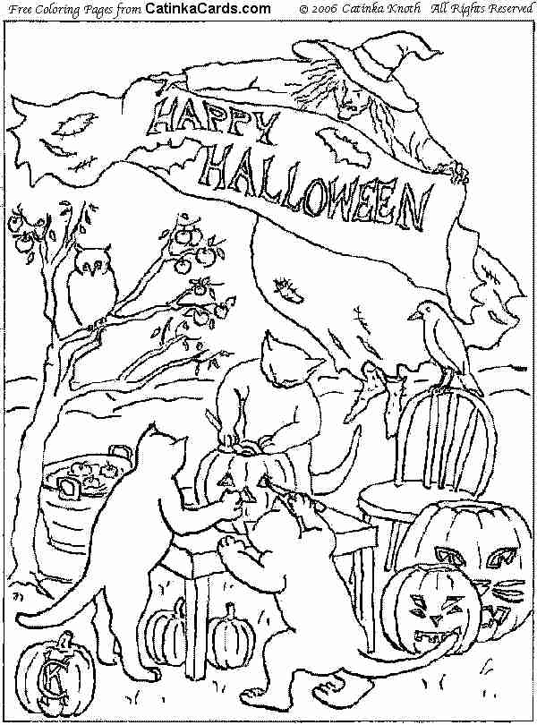 Halloween coloring pages pictures fun stuff and links