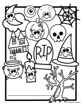 Halloween coloring pages booklet