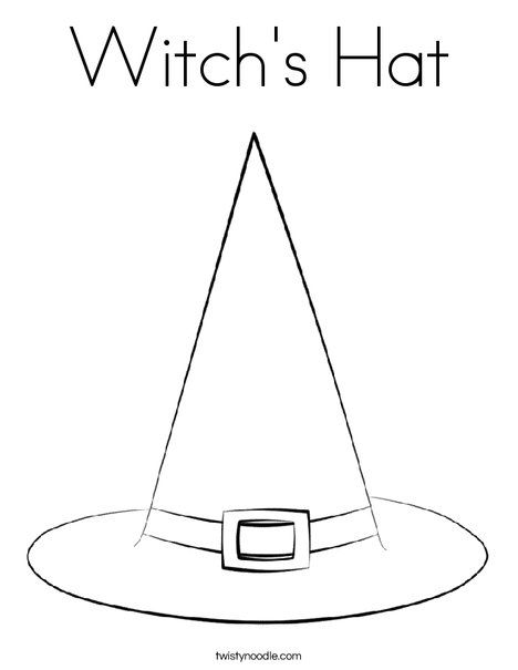 Witchs hat loring page witch hat halloween loring book witch loring pages