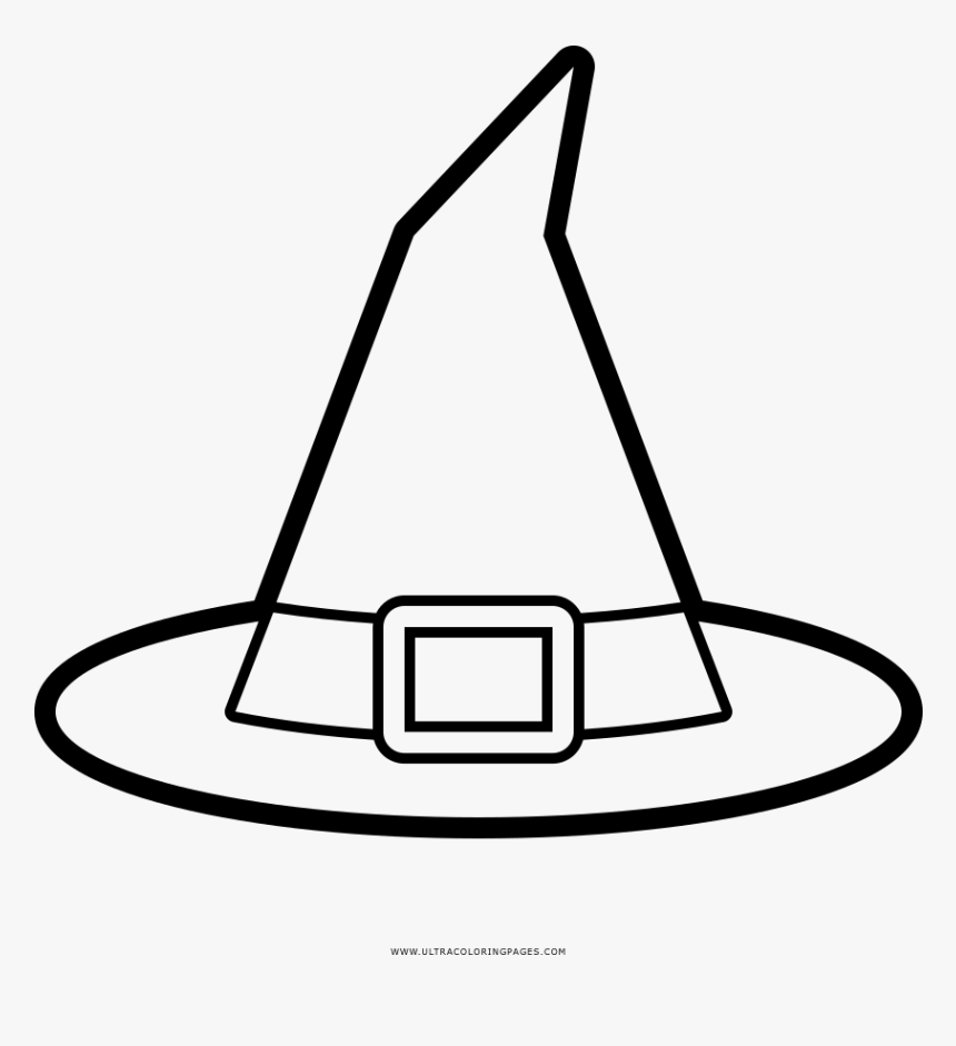 Witch hat coloring page