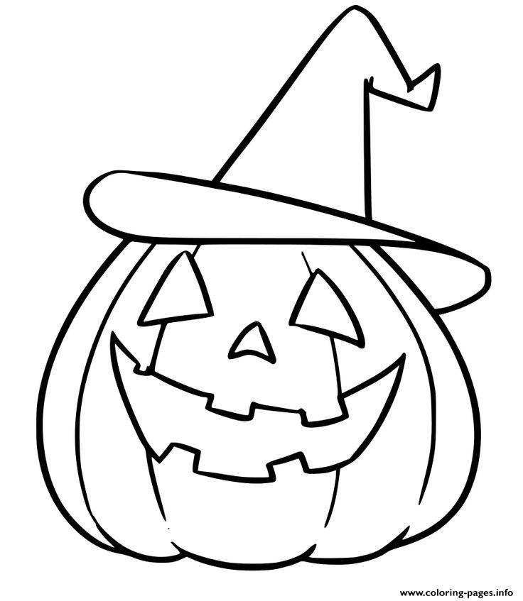 Pumpkin with hat halloween coloring page printable halloween coloring pages printable halloween coloring free halloween coloring pages