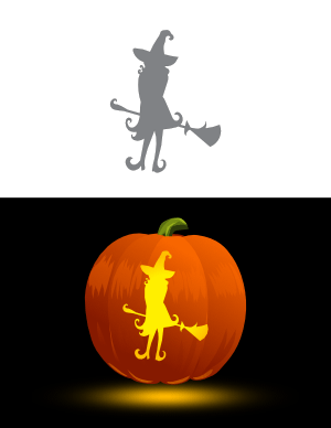 Free printable witch pumpkin stencils