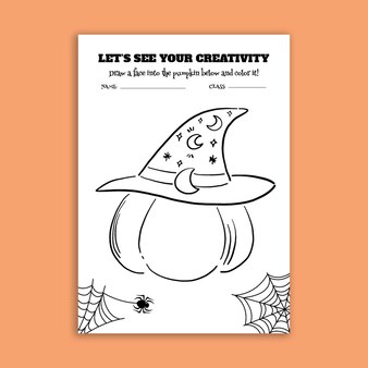 Page halloween pumpkin coloring images