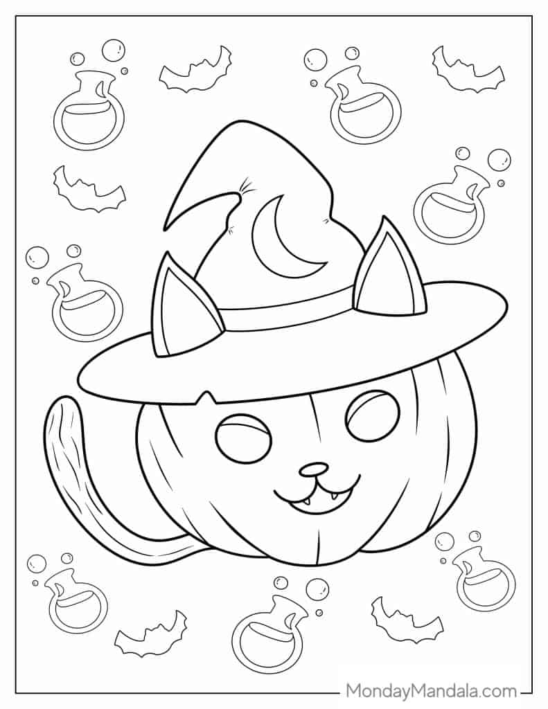 Pumpkin coloring pages free pdf printables