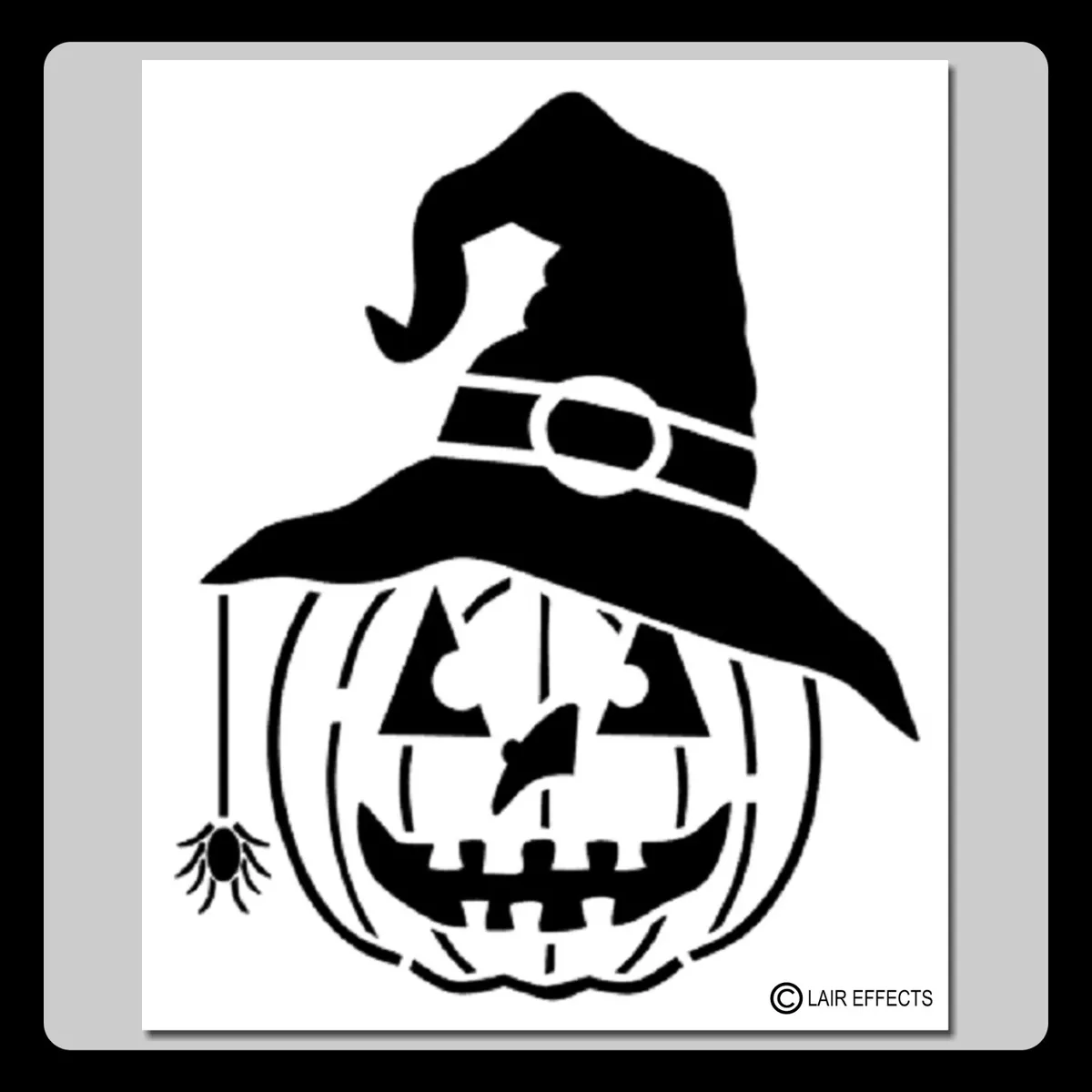 Pumpkin w witch hatspider stencil jack o lanternhalloweenfall in sizes