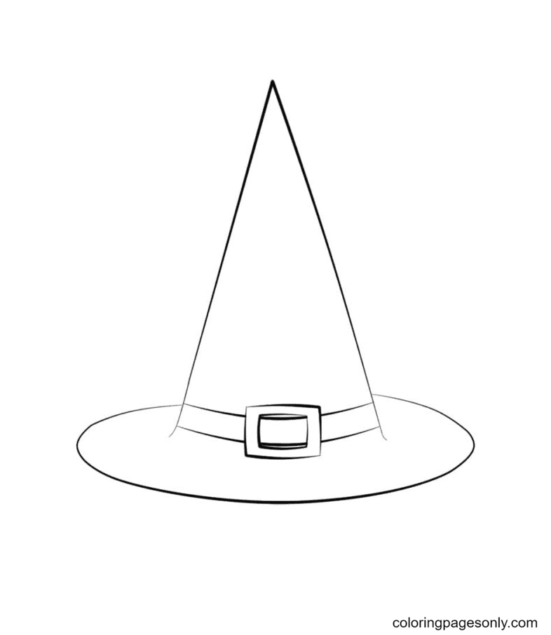 Witch hat coloring pages printable for free download