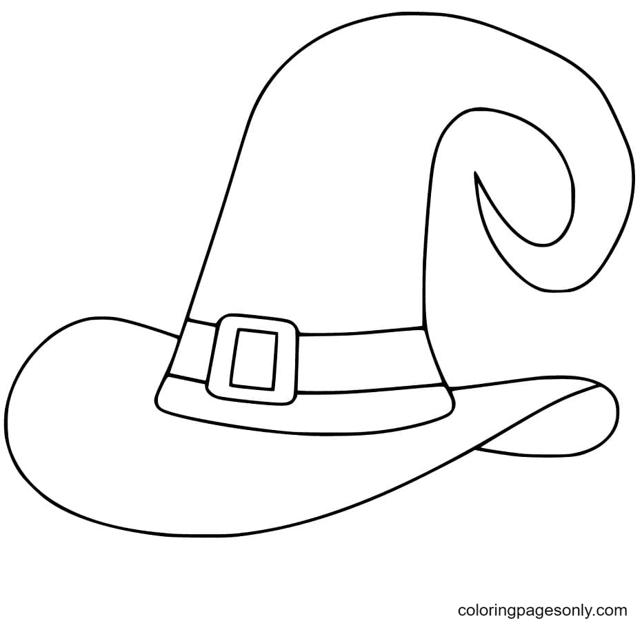 Witch hat coloring pages printable for free download