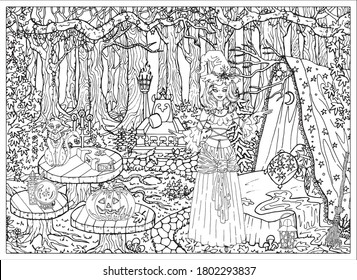 Witch coloring pages images stock photos d objects vectors