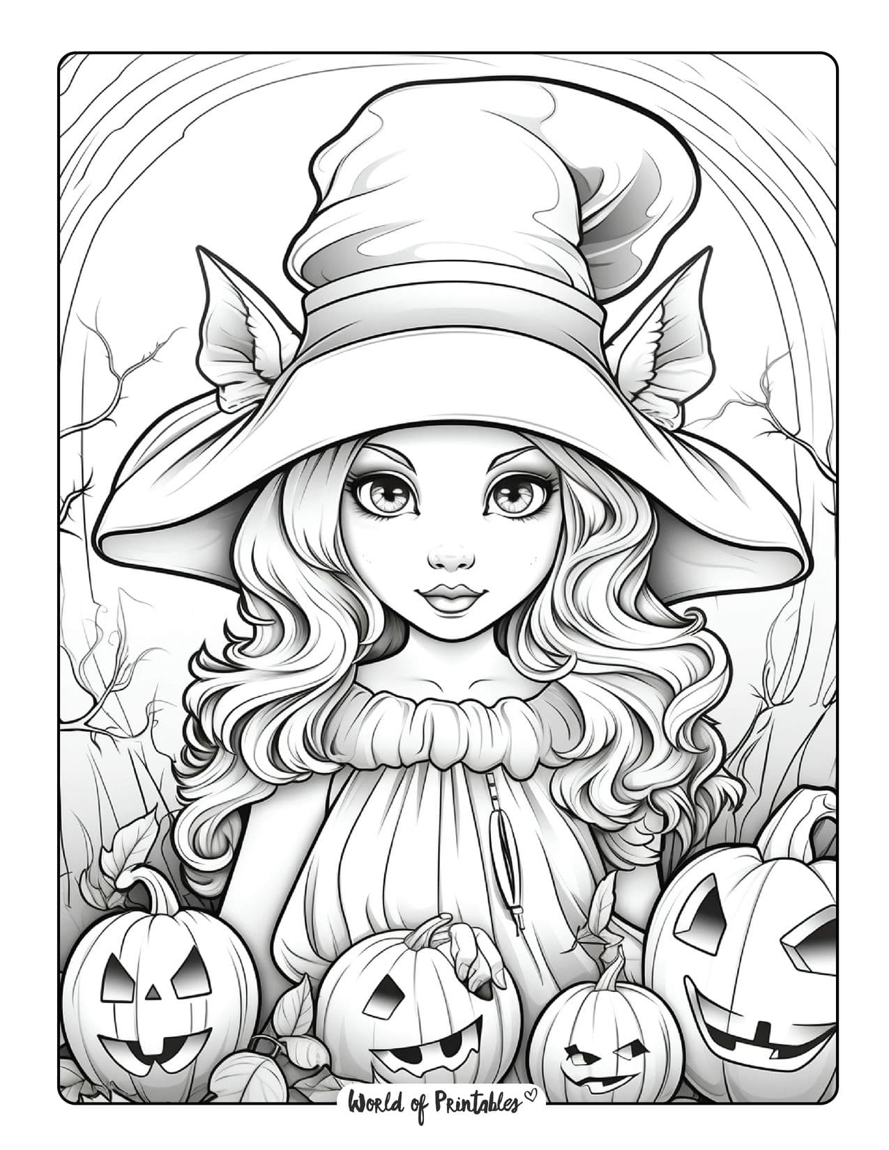 Witch coloring pages for kids adults