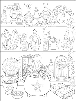 Creative haven witchcraft coloring book spellbinding designs adult coloring books fantasy mazurkiewicz jessica books