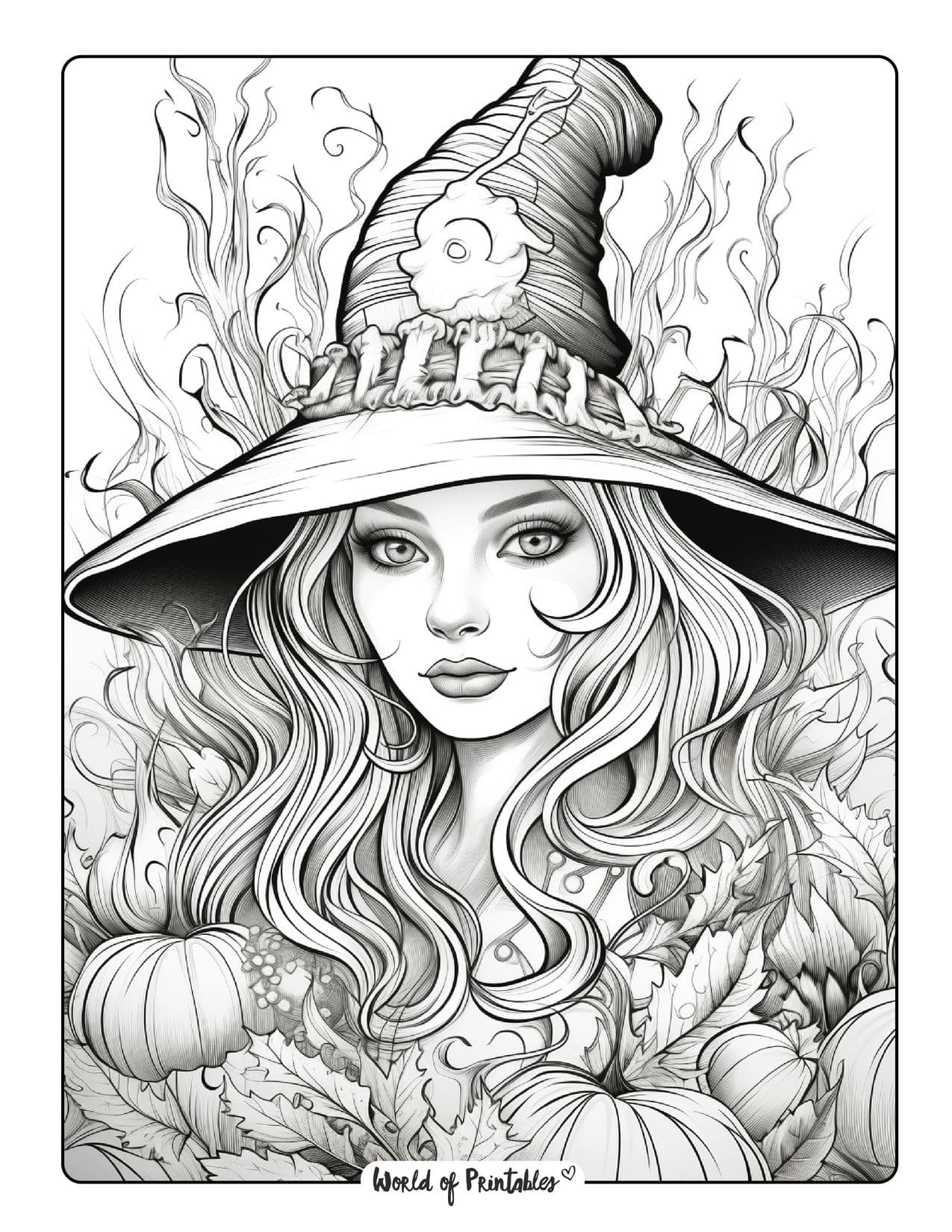 Witch coloring pages for kids adults