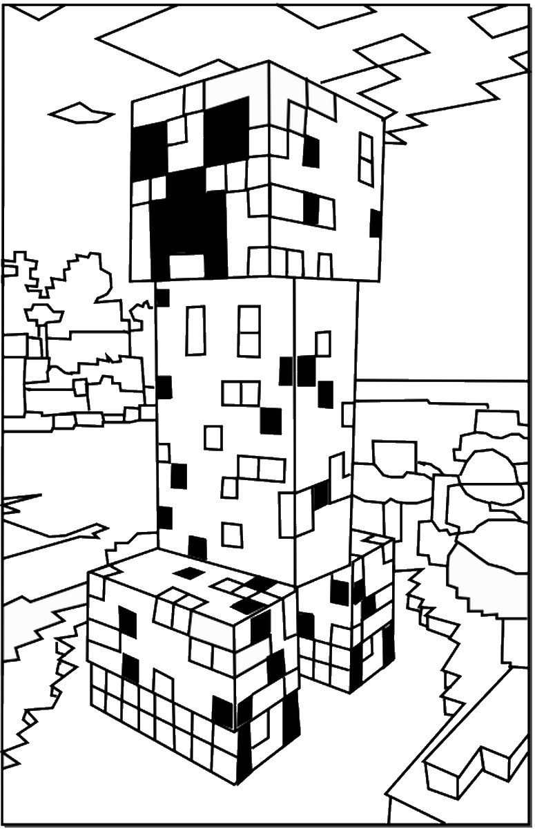 Minecraft coloring pages â birthday printable