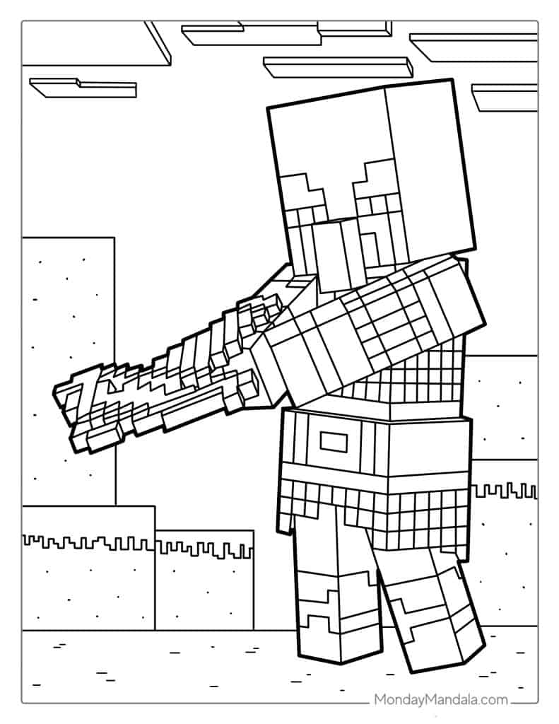 Minecraft coloring pages free pdf printables