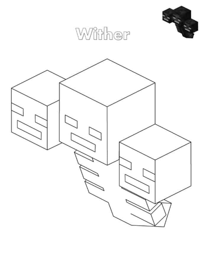 Explore the exciting world of minecraft with wither storm coloring pages