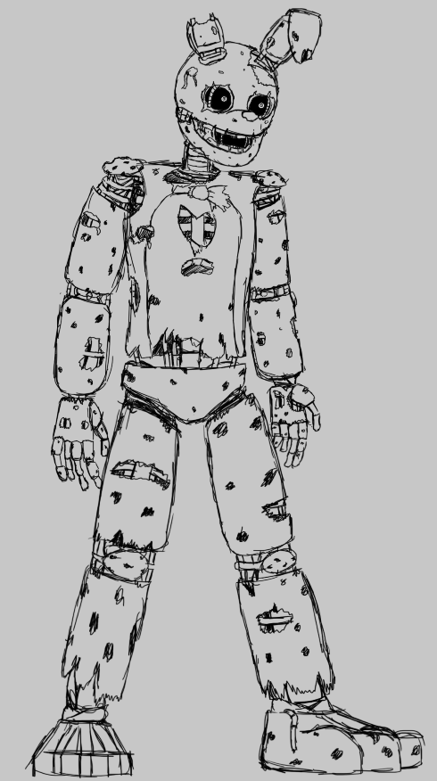 Flickerclickz on x got bored and said screw it did my take on springtrap fnaffanart fnaf httpstcovzhrfllga x