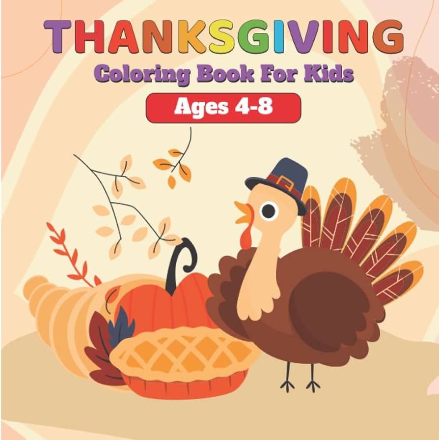 Thanksgiving coloring book for kids ages