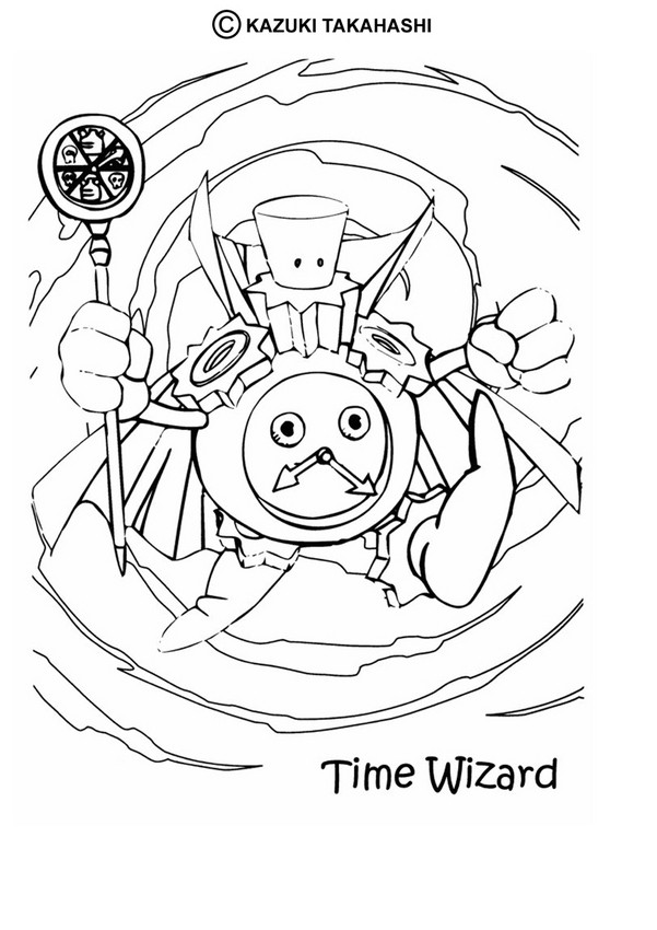 Time wizard coloring pages