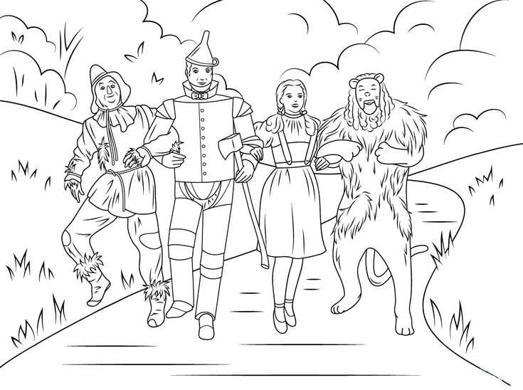 Wizard of oz coloring pages