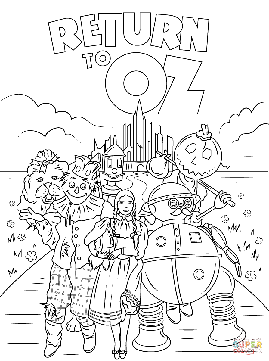 Return to oz coloring page free printable coloring pages