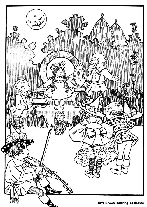 The wizard of oz coloring picture