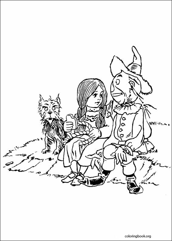 The wizard of oz coloring page