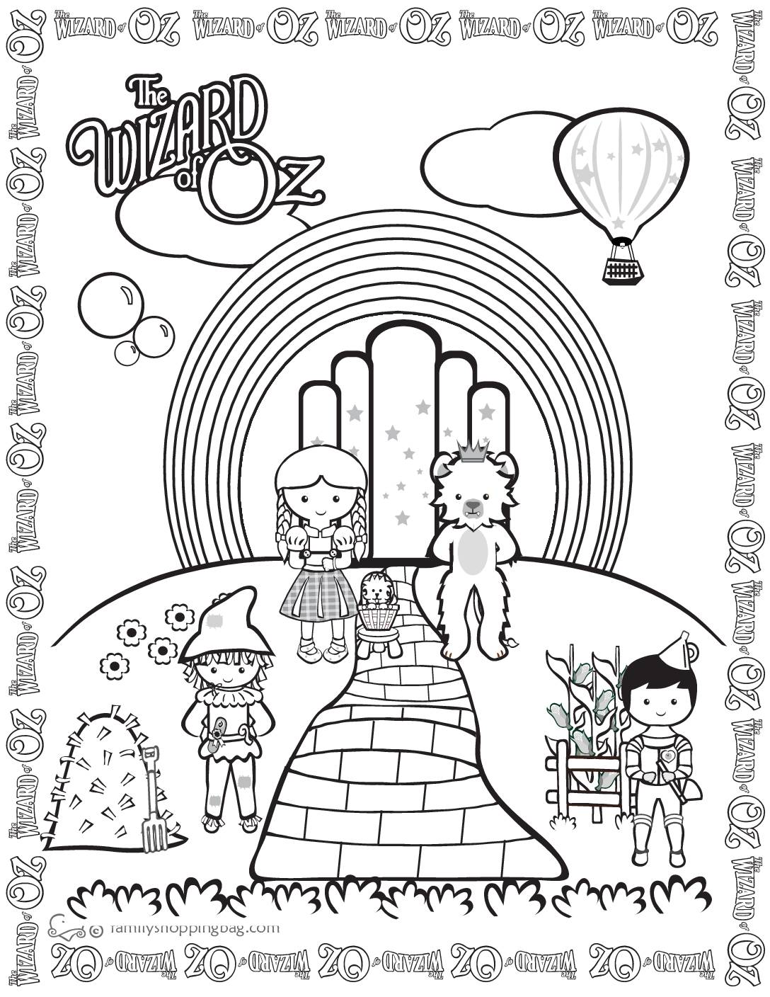 Coloring page wizard of oz