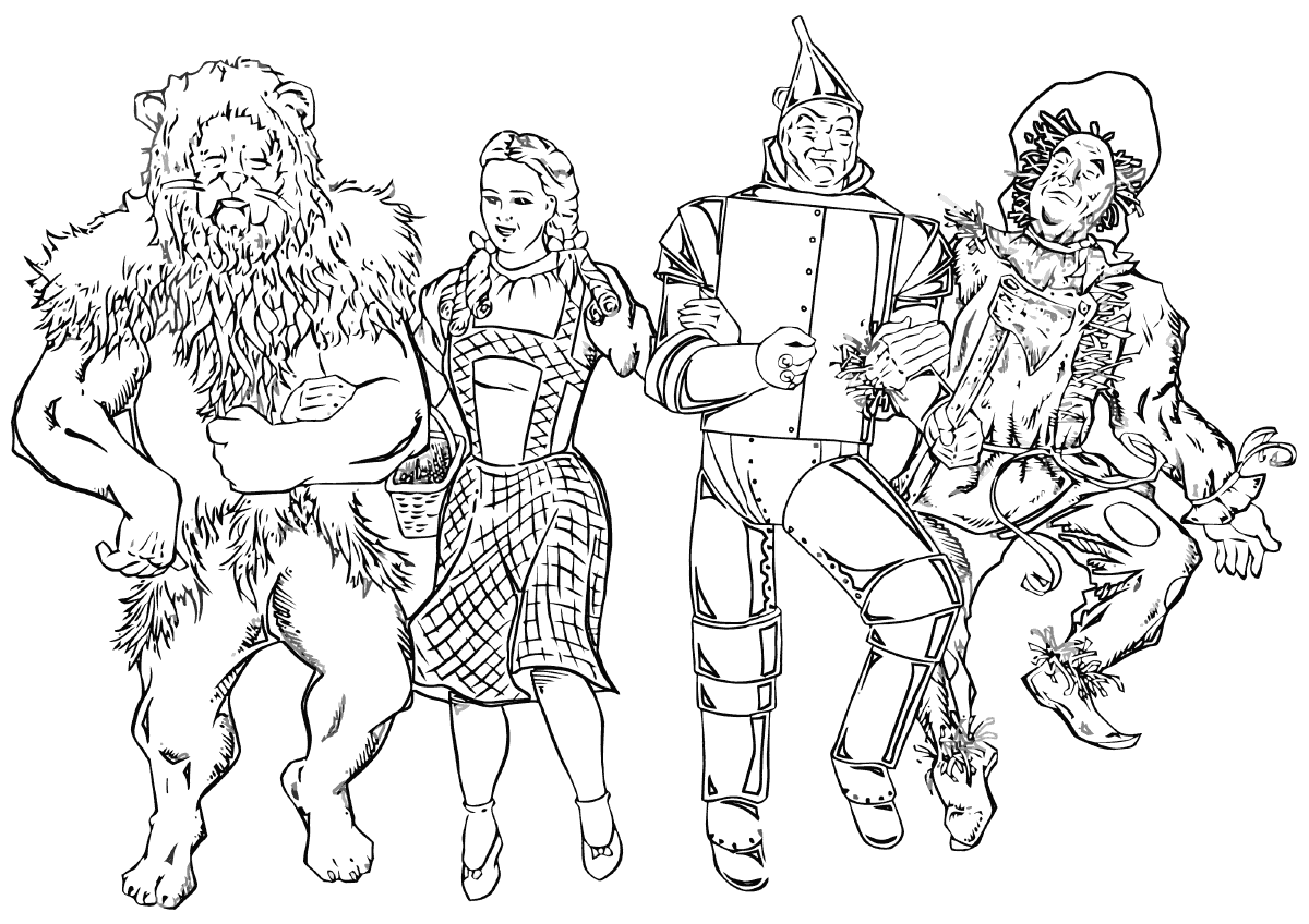 Wizard of oz coloring pages