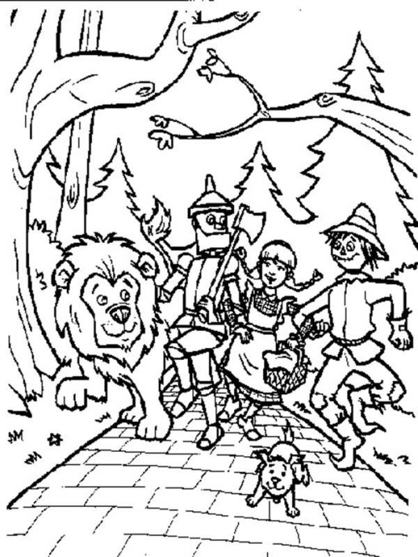 Printable wizard of oz coloring pages pdf