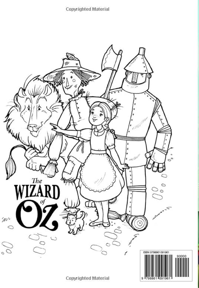 The wizard of oz coloring book amazing gift for all ages and fans with high quality image santos antonio books