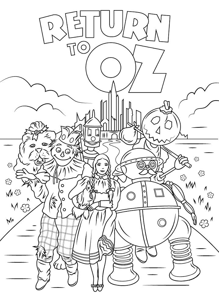 Wizard of oz coloring pages