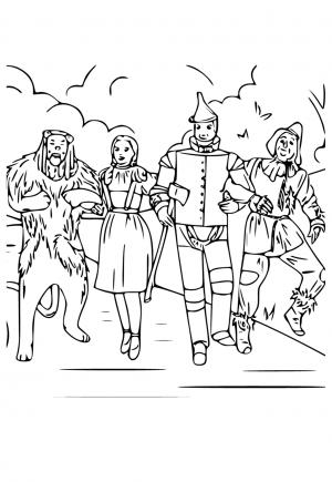 Free printable wizard of oz coloring pages for adults and kids