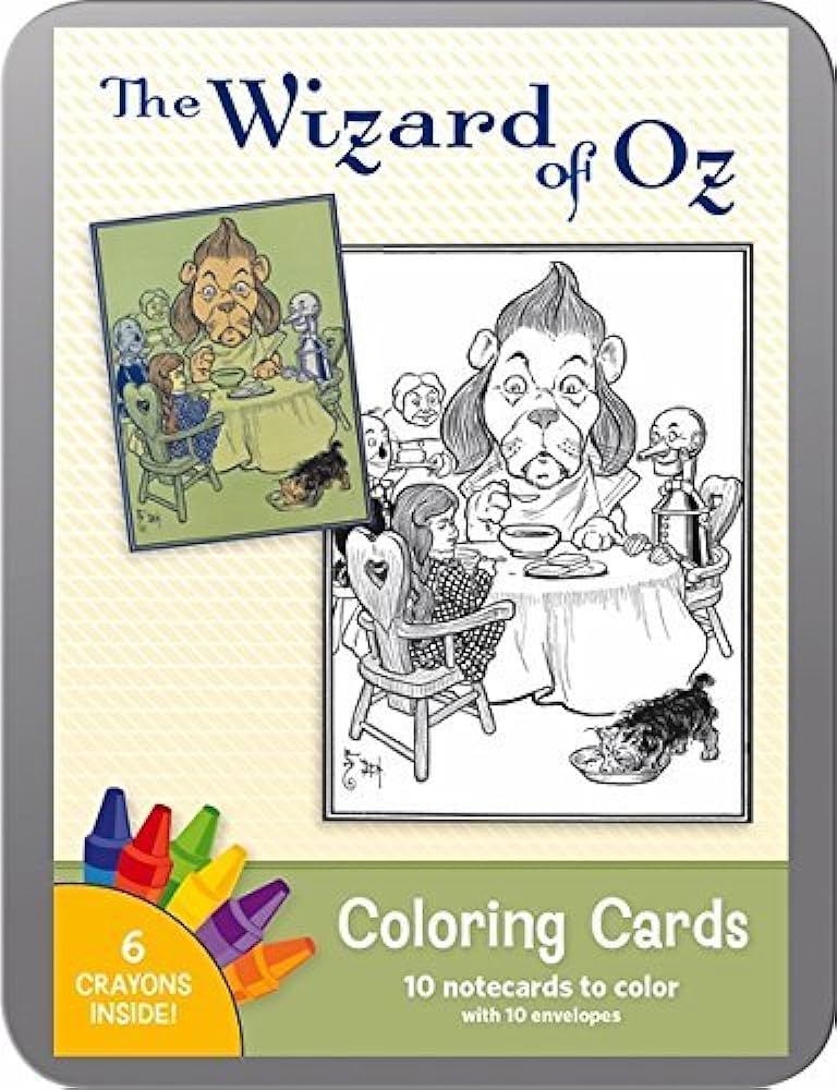 The wizard of oz coloring cards by ww denslow everything else