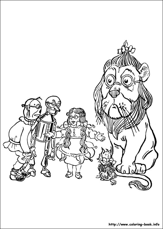 The wizard of oz coloring picture