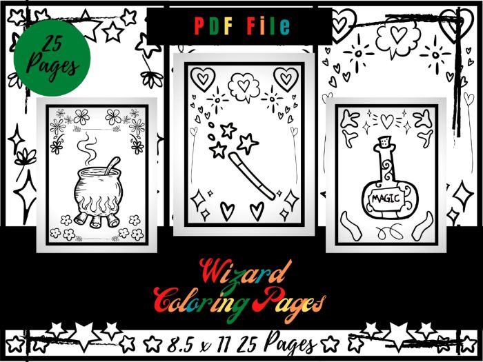 Wizard colouring pages hat and magic wand printable colouring sheets pdf teaching resources